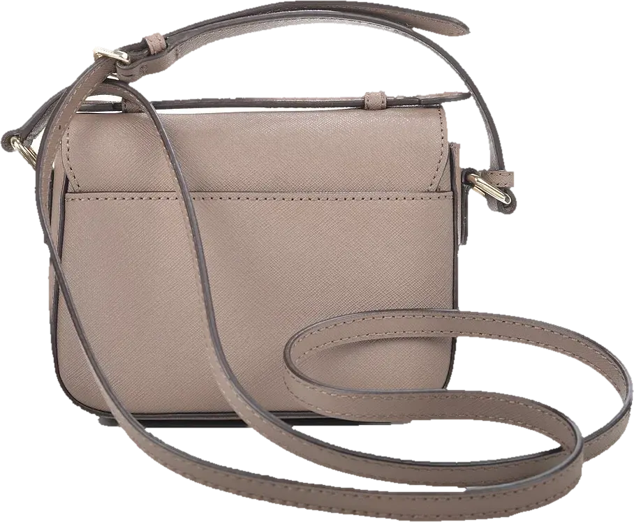 Mini Flap Crossbody in Taupe